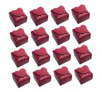 Ciieeo 100pcs Red Heart Shaped Paper Favor Boxes for Wedding Candy Packaging Luxury Treat Containers for Baptism Birthday Party Shower