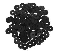 Ciieeo 100pcs Rubber Flat Washer for Water Hose Gasket Ring, Black Rubber Seal with 25.4mm Outer Diameter and 6.35mm Inner Diameter, 3mm Thickness, Easy Installation for Standard Bolts