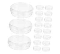 Ciieeo 100pcs Transparent Plastic Petri Dishes for Lab Cell Observation with Writable Surface High-transparency Culture Plates for Microbiology Research and Educational Science Projects