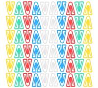 Ciieeo 100pcs Triangle Paper Clips Plastic Multi-use Office Document Clips Creative Assorted Colour Clipping and Bookmarking for Daily Documents at Home Random Color