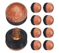 Ciieeo 10pcs 13mm Screw-On Pool Cue Tips Snooker Cue Tip Replacement Kit Billiard Stick Repair Accessories for Leisure and Competitive Play