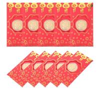 Ciieeo 10pcs 2024 Dragon Year Red Envelopes Creative Chinese Style Money Packets with Lantern Seals Spring Festival Lucky Paper Bags for New Year Celebration