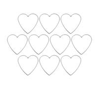 Ciieeo 10pcs 20cm Metal Dreamcatcher Rings Heart Shape Hoops for DIY Macrame Craft Wedding Floral Wreath Decorations Home Décor Supplies