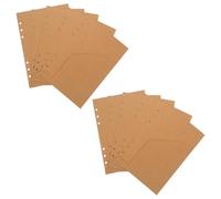 Ciieeo 10pcs A5 Paper Loose Leaf Envelope Binder Pockets with 6-Ring Multilayer Storage Design for Quick Access and Receipt Organization, for Budgeting and Scrapbook