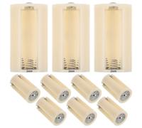 Ciieeo 10pcs Aa Battery Holder Parallel Converter Case with 3 Slots, Plastic and Alloy Material, Stable Power Supply and Wide Compatibility for DIY Electronics and Outdoor Trips