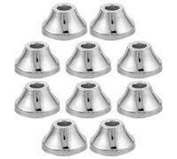 Ciieeo 10pcs Automatic Urinal Valve Cover Plastic Flush Valve Protector Stylish Silver Finish for Water and Urinal Pipes, Hygienic Dust-reducing Pipe Decoration Cap Suitable