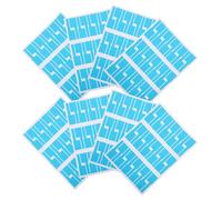 Ciieeo 10pcs Blue Self-Adhesive Identification Tags Stickers Made of Synthetic Paper, Grease-Proof and Pollution-Free for Computer Room and Café Cable Labelling