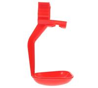 Ciieeo 10pcs Chicken Water Feeder Cups with Bent Arm and Holes, Poultry Water Dispenser for Farm Use, Hanging Drinking Equipment for Chickens and Geese