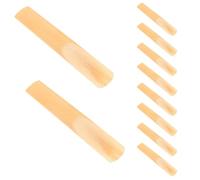Ciieeo 10pcs Clarinet Reeds Strength Traditional Style Unfiled Cut Thinner Tip for Beginners Students Easy Play Plastic Case