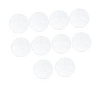 Ciieeo 10pcs Clear Petri Dish with Lids Three Compartments for Laboratory Biology Microbiology Experiments and Scientific Research