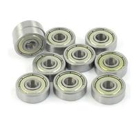 Ciieeo 10pcs Deep Groove Radial Ball Bearings Shielded Miniature Sealed Bearings for Printer Extruder and Electric Motors Random Color