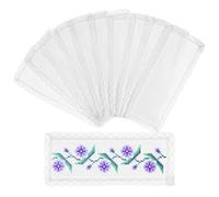 Ciieeo 10pcs Embroidery Bookmarks Cross Stitch Bookmarks 6.5x2.5inch Sturdy Thin and Light Polyester for Textbook and Scrapbooks Writers and Students