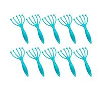 Ciieeo 10pcs Handheld Five Pronged Scalp Massager with Stainless Steel Rolling Balls and Pp Claw Design for Effective Head and Scalp Massage, Skin Friendly Tool for Home and Commutes