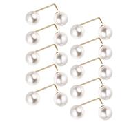 Ciieeo 10pcs Hem Gripper Pins Pearl Waist Tightener Luxurious Alloy Imitation Pearl Anti-exposure Comfort-driven Women Daily Occasions