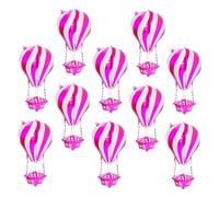 Ciieeo 10pcs Hot Air Balloon Aluminum Foil Balloons Bright Party Decorations for Birthday Showers Wedding Multipurpose Easy Inflate Eye Catching Design