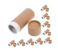 Ciieeo 10pcs Kraft Paper Cylindrical Tea Storage Containers with Lids Reusable Cardboard Tubes for Freshness Seal Stylish gift for for for for for for Packaging and Document Protection Sleeves