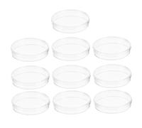 Ciieeo 10pcs Lab Dishes Culture Dish with Lid Large Tissue Culture Plate Science Experiment Clear Grow Scientific Reusable Science Experiment Transparent