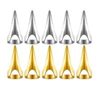 Ciieeo 10pcs Metal Hair Sectioning Rings for Braiding Retro Hair Parting Tools with 5 Gold 5 Silver Rings and Stitch Braids