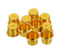 Ciieeo 10pcs Metal Tealight Holder Hole Buddhist Candle Holder Votive Candle Drip Protector for Pillar Wedding Table Decor Home Use