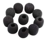 Ciieeo 10Pcs Microphone Windscreen Covers Foam Lapel Microphone Caps Noise Reduction Shield Bulk Pack for Wireless Headset Mic Protection in Recording and Speaking