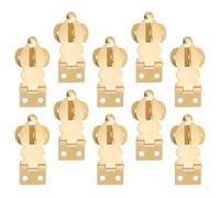 Ciieeo 10pcs Mini Brass Padlock with Screws, Small Solid Brass Hasp Latch Lock Set for Wooden Jewelry Boxes, Utility Box Clasp Hardware, Heavy Duty Shed and Cabinet Lock