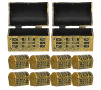 Ciieeo 10pcs Miniature Pirate Treasure Chests Vintage Tabletop Ornaments Party Centerpiece Decorations for Jewelry Storage and Party Favors