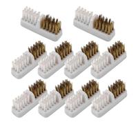 Ciieeo 10pcs Nail Bit Cleaning Brush Electric Manicure Brush Dual Head Portable Multifunctional Steel Wire Tool High Efficiency Cleaning Versatile Use for Home and Industrial Environments