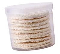Ciieeo 10pcs Natural Loofah Facial Cleansing Pads Makeup Remover Puff Exfoliating round Face Accessories for Women Daily Skincare and Makeup Removal