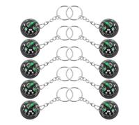 Ciieeo 10Pcs Outdoor Spherical Compass Keychain Set, Miniature Navigation Gadget for Camping and Hiking, Portable Ball Compass Keyring for Travelers and Backpackers