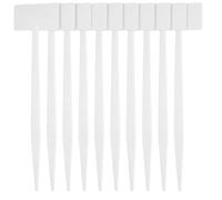 Ciieeo 10pcs Plastic Garden Plant Tags for Potted Plants Lightweight White Pp Labels with Large Surface for Gardening and Recording Growth