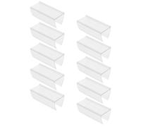 Ciieeo 10pcs Price Tag Display Holder Store Sign Stand Stable Sign Holder PVC Pet Material Multiple Use Design Not Easy to Deform for Supermarkets