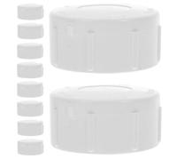 Ciieeo 10pcs PVC Pipe Fitting End Female Thread Plug Adapter Lightweight Reliable Sealing Thickened Construction White Plastic Cap for Outdoor Plumbing Applications