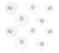 Ciieeo 10pcs PVC Suction Cup Hook with Screw Nut for Strong Support and Easy Installation, Multi-Purpose Hanging Solution Made of PVC and Stainless Steel, for Home and Kitchen Use