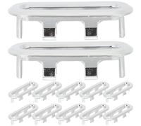 Ciieeo 10pcs Sink Overflow Ring Oval Bathroom Sink Basin Trim Overflow Cover Corrosion Resistant Lightweight Plastic Design Bathroom Accessories