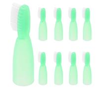 Ciieeo 10pcs Soft-Bristle Prison Toothbrushes with Short Handles, Anti-self- Design, Small Portable Oral Cleaning Brushes for Detention and Psychiatric Use, Light Green