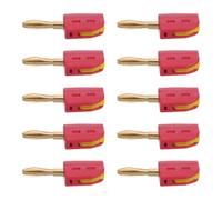 Ciieeo 10pcs Solderless Banana Plug Connectors for Speaker Wire, 4mm Spring Loaded Abs/metal Quick Disconnect Terminals, for Av and DIY Speaker Wire Connections