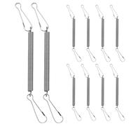 Ciieeo 10Pcs Stainless Steel Adjustable Spring Latch Clamp Multipurpose Lock for Rabbit Water Small Animal Cages Versatile Use Secure Feeders and Drinking Bottles