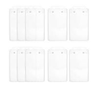 Ciieeo 10pcs Vertical Abs Plastic Badge Holder, Sturdy Identification Card Cover, Secure Name Card Sleeve for Office, Student and Security Use