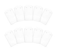 Ciieeo 10pcs Vertical Badge Holders Abs Plastic Id Card Name Tag Protectors for Office School Conference 4.13 X 2.36 Inch Sturdy Identification Badge Sleeves
