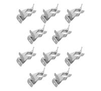 Ciieeo 10pcs Wall-Mounted Spring Clamp Tool Holder for Garage and Utility Storage Strong Metal Bulldog Clips for Mop Broom Rake Organization Multipurpose Grip Hooks for Efficient Cleaning