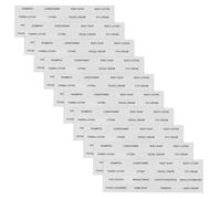 Ciieeo 10pcs Waterproof Self-Adhesive Cosmetics Stickers for Travel Toiletry Bottles, Sub-Bottle Labels for Shampoo, Lotion, Soap Dispenser, Bathroom Organization