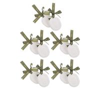 Ciieeo 10pcs White Gypsum Fragrance Discs with Ribbon Hanging Car Air Freshener Diffuser for Wardrobe and Car Use, Portable Hanging Design the Go and Daily Commutes