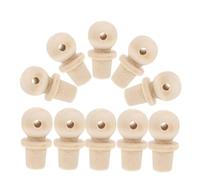 Ciieeo 10pcs Wooden Gourd Bottle Stoppers Smooth Surface Cork Caps Multipurpose Replacement for Wine Bottles Crafts and Sealing Accessories