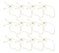 Ciieeo 12 Pcs Adjustable Slider Chain Bracelet, Cable Chain Bracelet, Copper, Golden, for Jewellery Making, Fits Wrist Sizes, Women, Formal Events and Casual Outings