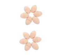 Ciieeo 12 pcs Hollow Wooden Easter Eggs Natural Finish Unpainted Craft Blanks for Painting Decorating DIY Holiday Ornaments Rustic Rustic Home with Surprise Filling for Seasonal Crafting