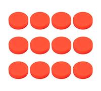 Ciieeo 12 Pcs Rubber Ice Hockey Pucks with Good Resilience and Smooth Flat Sides Standard Hockey Balls the Rink Orange Colour