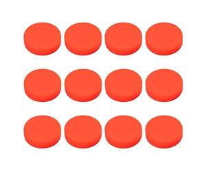 Ciieeo 12 Pcs Rubber Ice Hockey Pucks with Good Resilience and Smooth Flat Sides Standard Hockey Balls the Rink Orange Colour