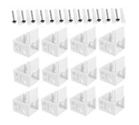 Ciieeo 12 Set White Blind Brackets Ceiling Mount Headrail Fitting Mounting Hardware Repair Support for Roller and Pleated Window Blinds