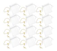 Ciieeo 12 Sets Catholic Cross Bracelet Religious Prayer Chaplet Bracelet with Pearl Full Moon Motif Alloy Mesh Pearls Sophisticated Elegant Meaningful Present for Spiritual Well-being