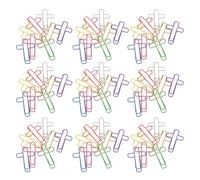 Ciieeo 120pcs Cross Paper Clips Set, Colorful Christian Bible Study Supplies Decorative Journal and Bookmark Clips for Office, Home, and Scripture Study